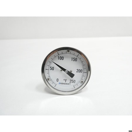 Ashcroft 3IN 1/2IN 6IN 0-250F NPT BIMETAL THERMOMETER 30-EI60R-060